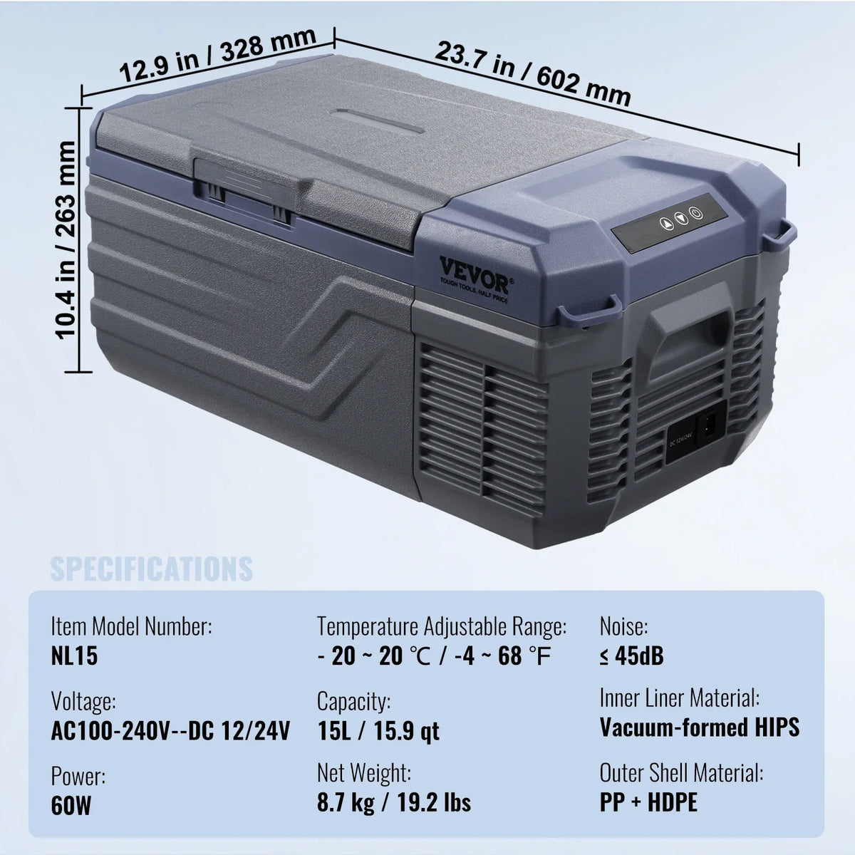 Car Refrigerator  12 Volt Car Refrigerator Fridge  37 L -4℉-68℉  12/24V DC and 100-240V AC  for Outdoor  Camping and RV