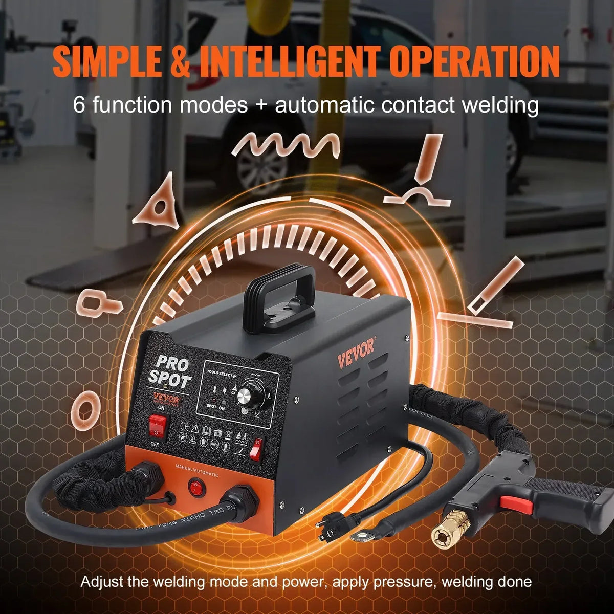 Stud Welder Dent Repair Kit 3KW Spot Welder Dent Puller with 6 Welding Modes for Car, Truck, Motorcycle Dent Repair ﻿