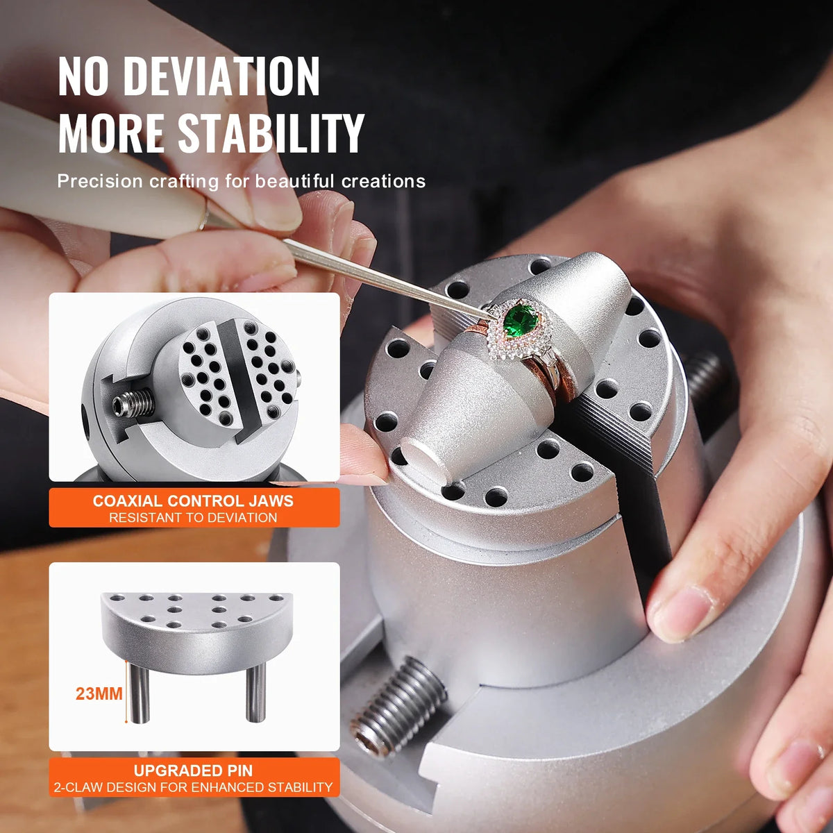Ball Vise 5" Engraving Setting Tool 360° Rotation Engraving Block Vise W/69PCS Attachment Block Tools for Gemstone Inlay