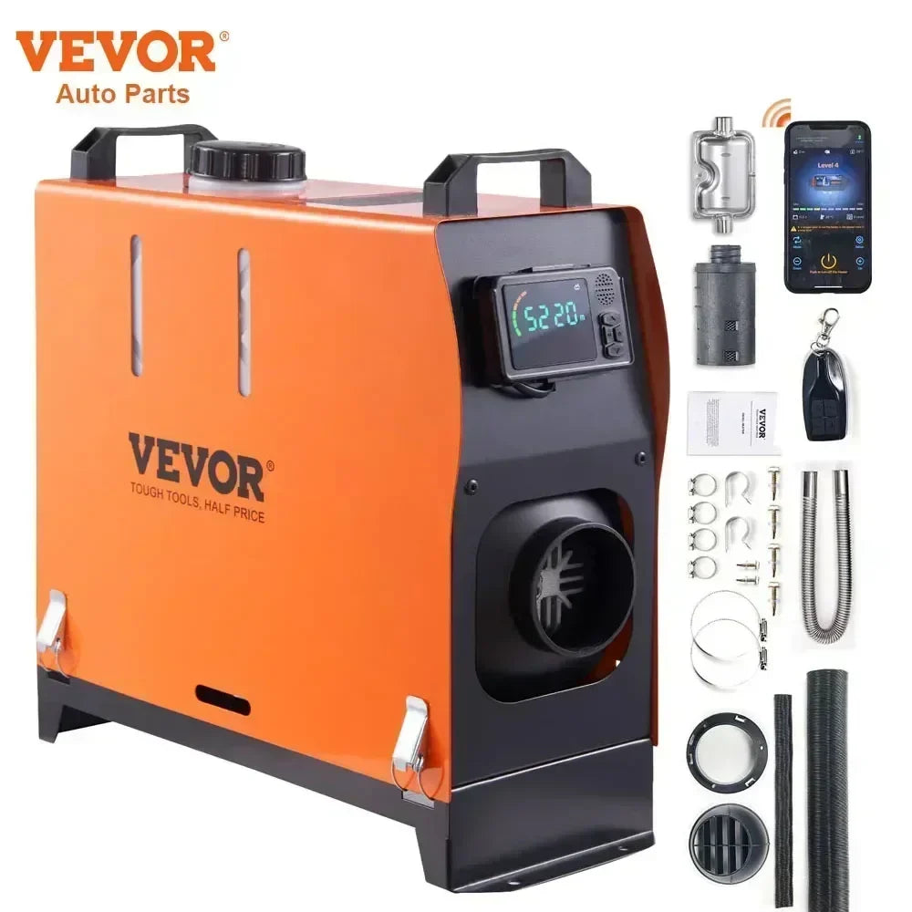 Car Heater Diesel Air Heater 5/8KW 12V With LCD Switch Silencer for Car Truck Boat RV Parking Diesel Heater Auxiliary Heat