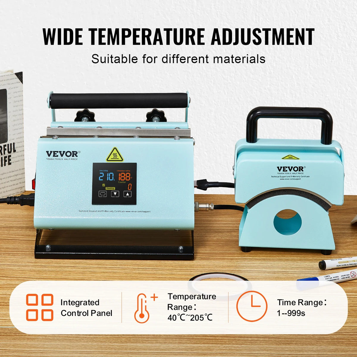 2 in 1 Tumbler and Hat Heat Press Machine for Caps and Hats, Tumbler Heat Press for 11-30oz Sublimation Tumblers and Mugs