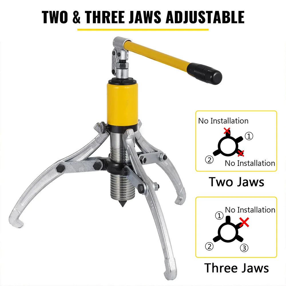 15 Ton Hydraulic Gear Puller Adjustable 3 Jaws Wheel Bearing Pulling Separator Wheel Bearing Hub Removal Tool with Cas