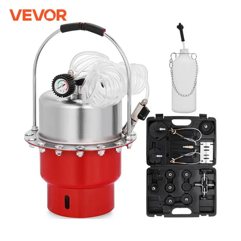 Pneumatic Air Pressure Brake Bleeder Kit Car Brake Fluid Oil Change Tool With 5L Tank for Bleeding Brake and Clutch System