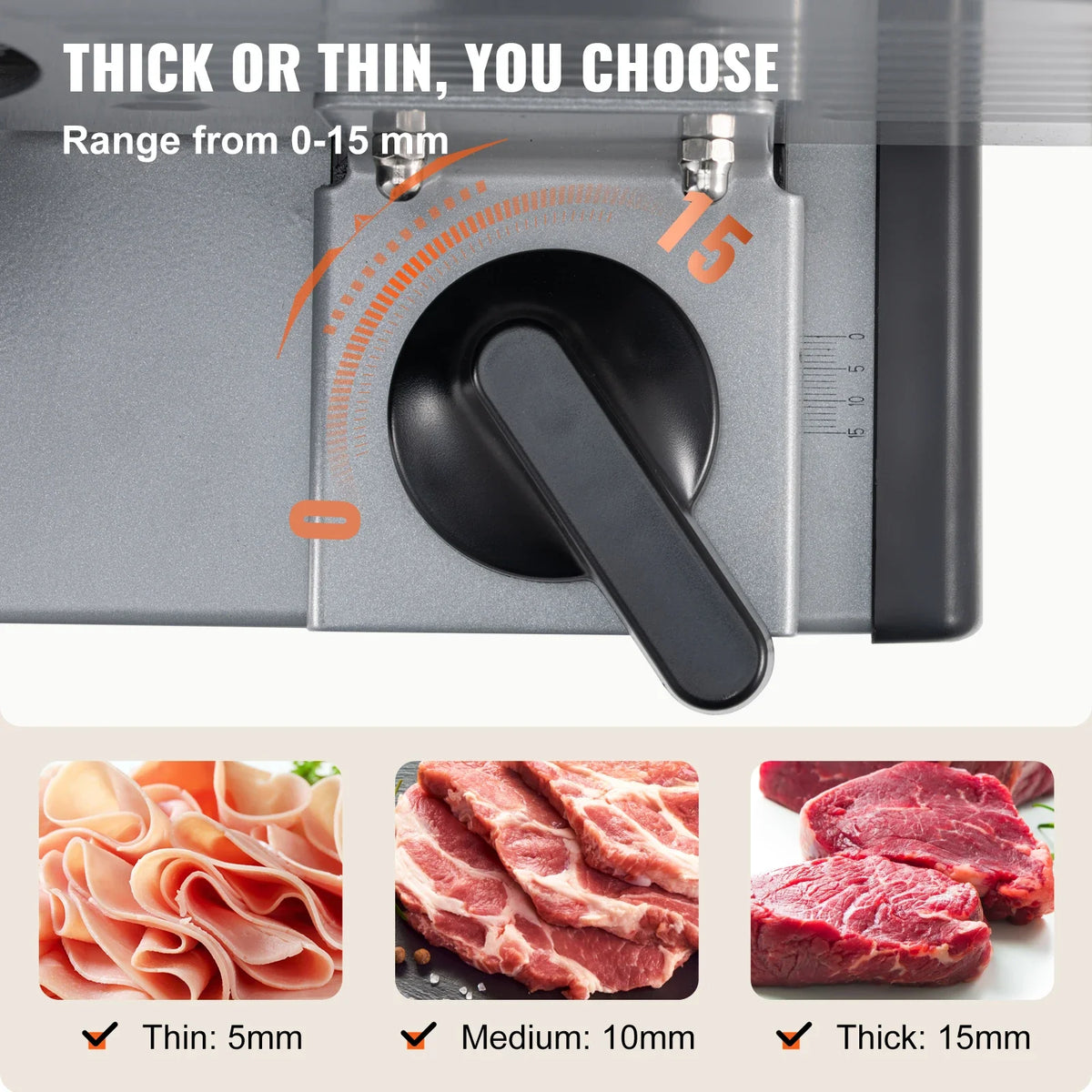 Meat Slicer Electric Deli Slicer with 7.5" Stainless Steel Removable Blade, Food Slicer Machine for Meat Bread,Child Lock