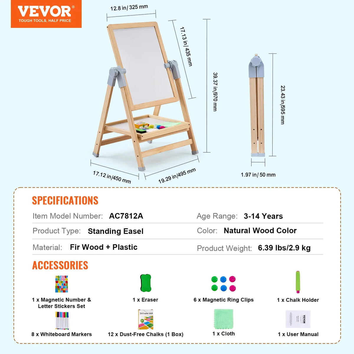 Standing Magnetic Drawing Board WordPad Art Easel with Painting Accessories Children Educational Toys for Kids Boy Girl