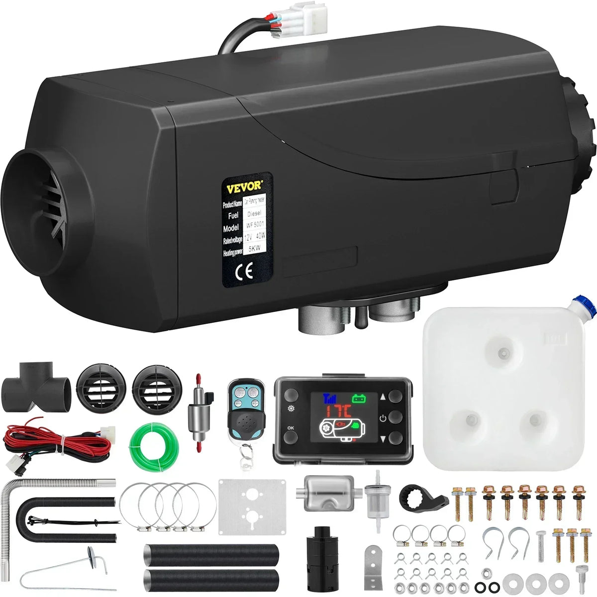 Car Heater Air Diesel Parking Heater 12V 2/5/8KW  LCD Switch Silencer Truck Boat Autos Portable Heat Installation