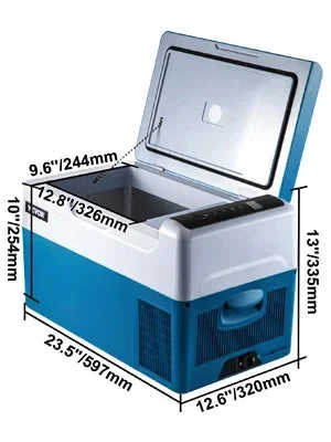 Car Fridge 22L Car Refrigerator 12/24v Car Refrigerator Compressor Portable Mini Electric Cooler for Outdoor and Home Use