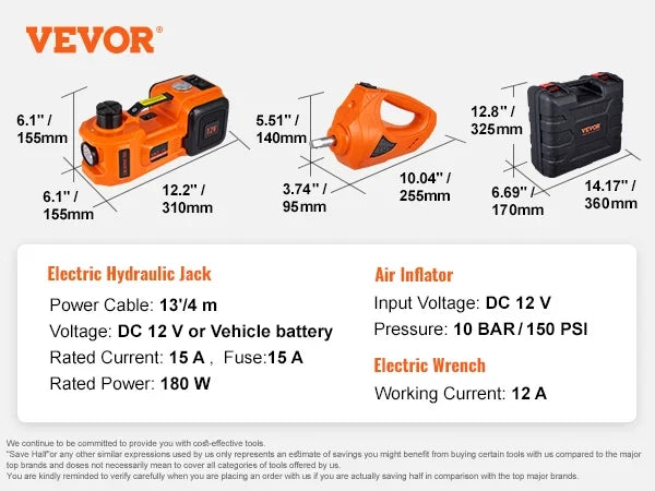 Electric Car Jack 5 Ton/11023 LBS Hydraulic Jack with Electric Impact Wrench, Portable Car Lift for SUV MPV Sedan Truck