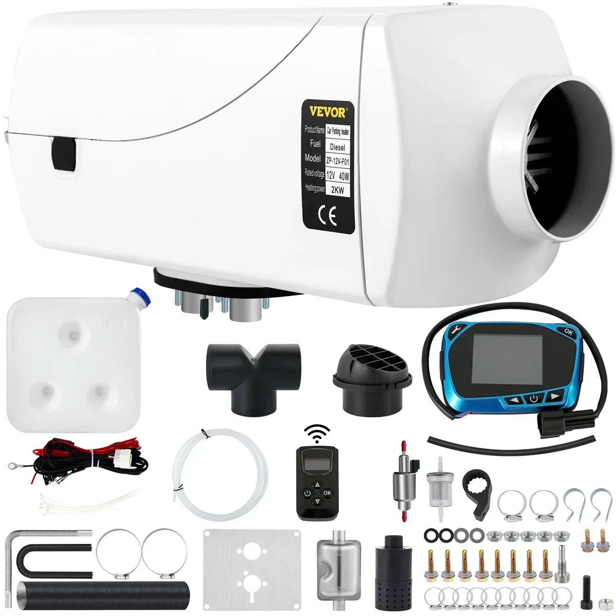 Car Heater Air Diesel Parking Heater 12V 2/5/8KW  LCD Switch Silencer Truck Boat Autos Portable Heat Installation