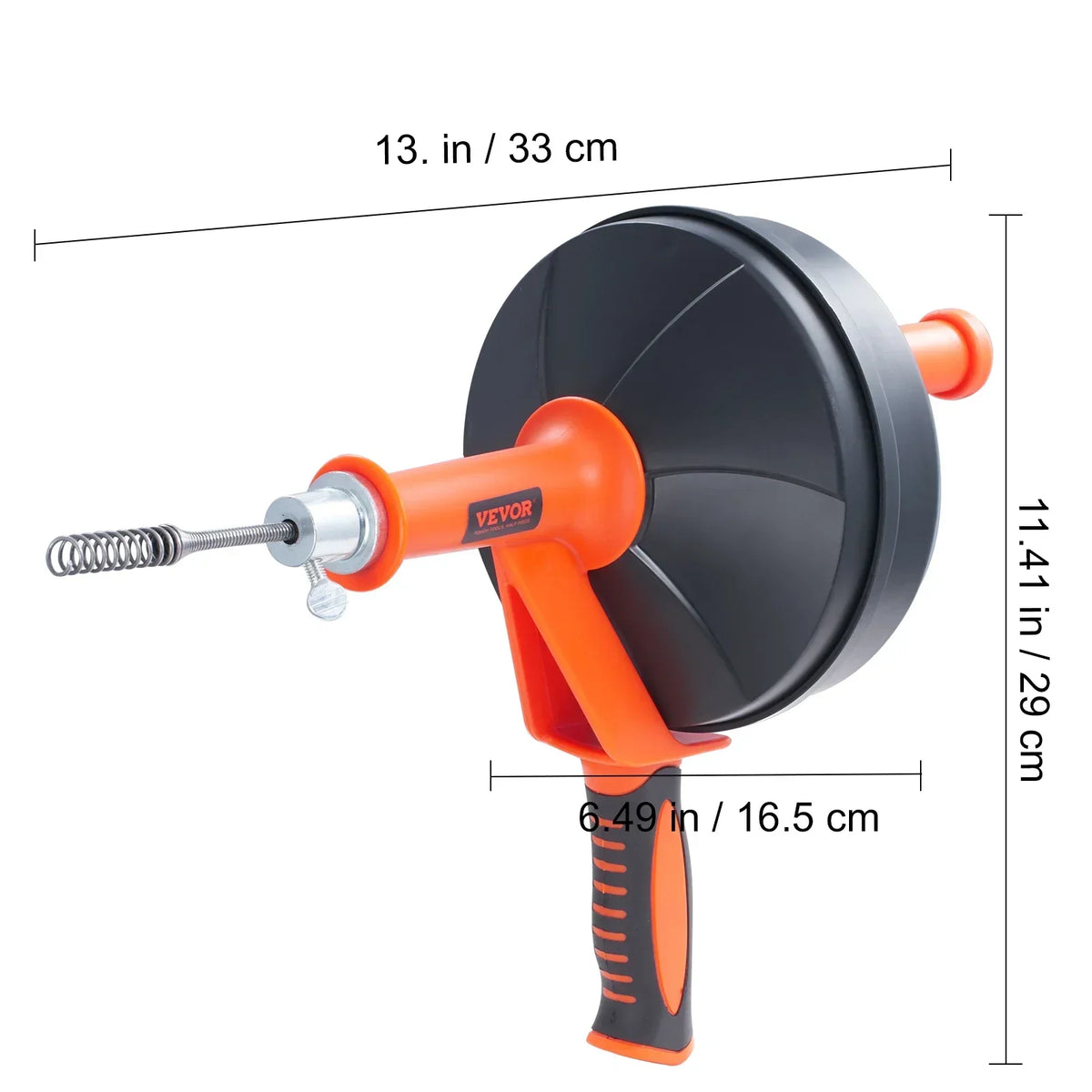 Drain Auger 25Ft Manual-feeding Plumbing Snake with Drill Attachment Drain Clog Remover Toilet Sewer Pipe Dredge for Home