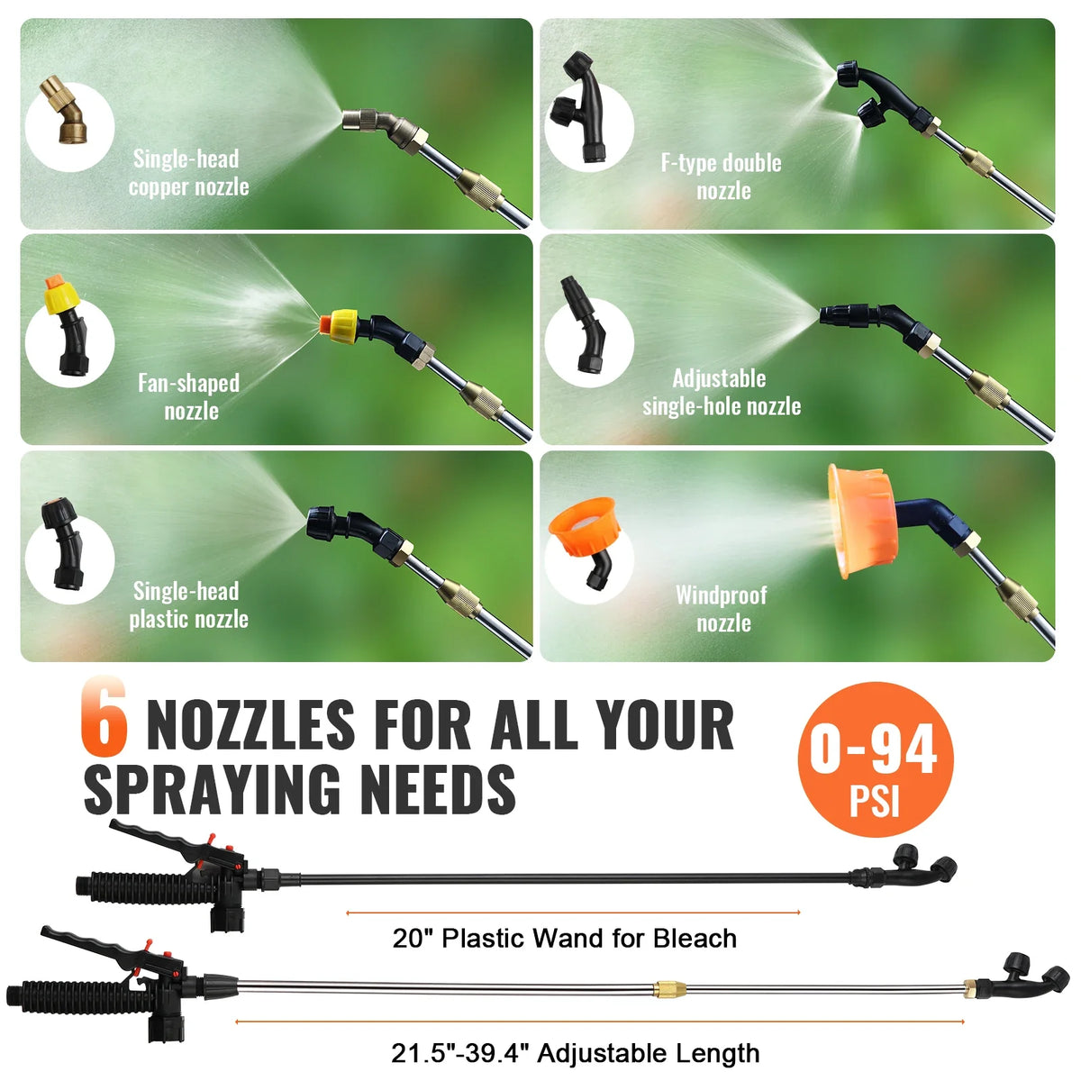 Backpack Sprayer w/Cart 0-94PSI Adjustable Pressure 12V 7.2Ah Battery Wide Mouth Lid Garden Sprayer for Weeding/Cleaning