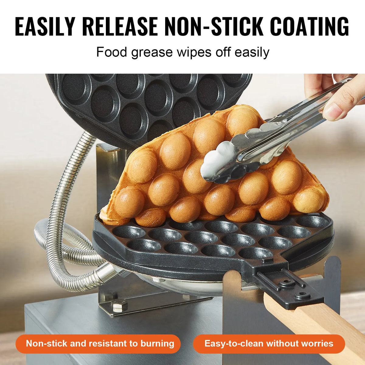Commercial Egg Bubble Waffle Maker Egg Pancake Baker Machine Non-Stick Stainless Steel Bubble Puff Cake Snack