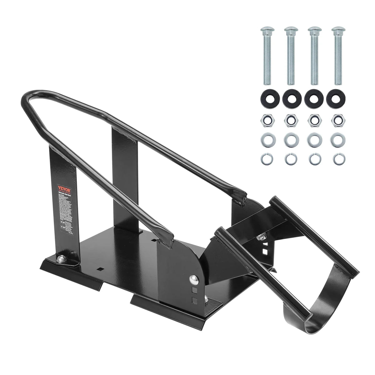 1800 lbs Capacity Wheel Cradle Holder  Steel Motorcycle Front Wheel Stand with 3 Adjustable Holes For 15"-21" Motorcycles