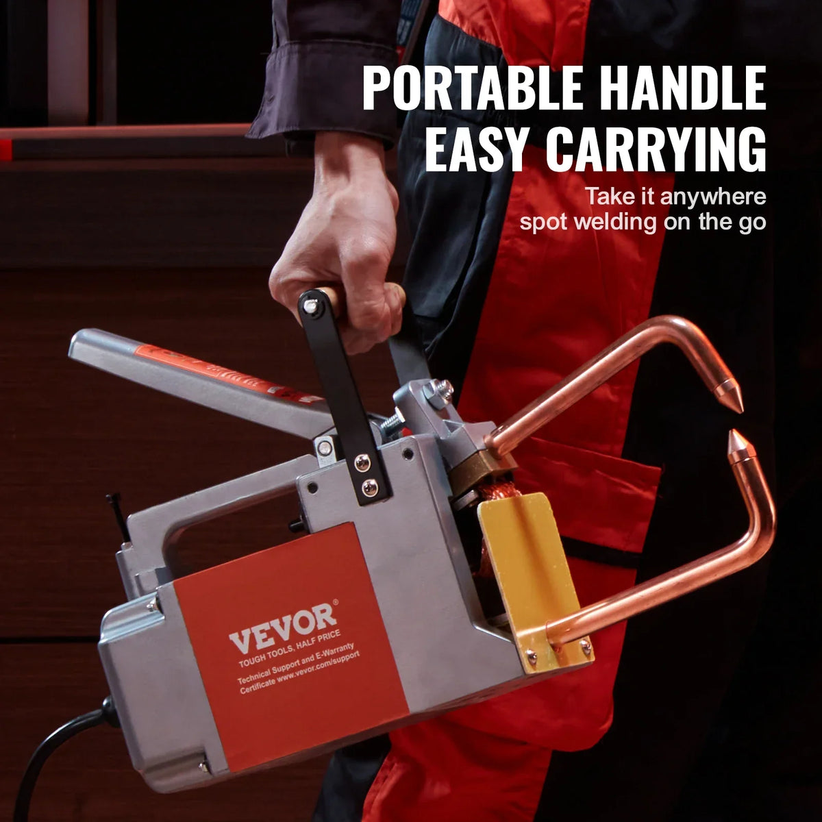 Portable Spot Welder 8KVA Handheld Welding Tip Gun Metal Sheet Spot Welding Machine for Stainless Steel Aluminum Sheet
