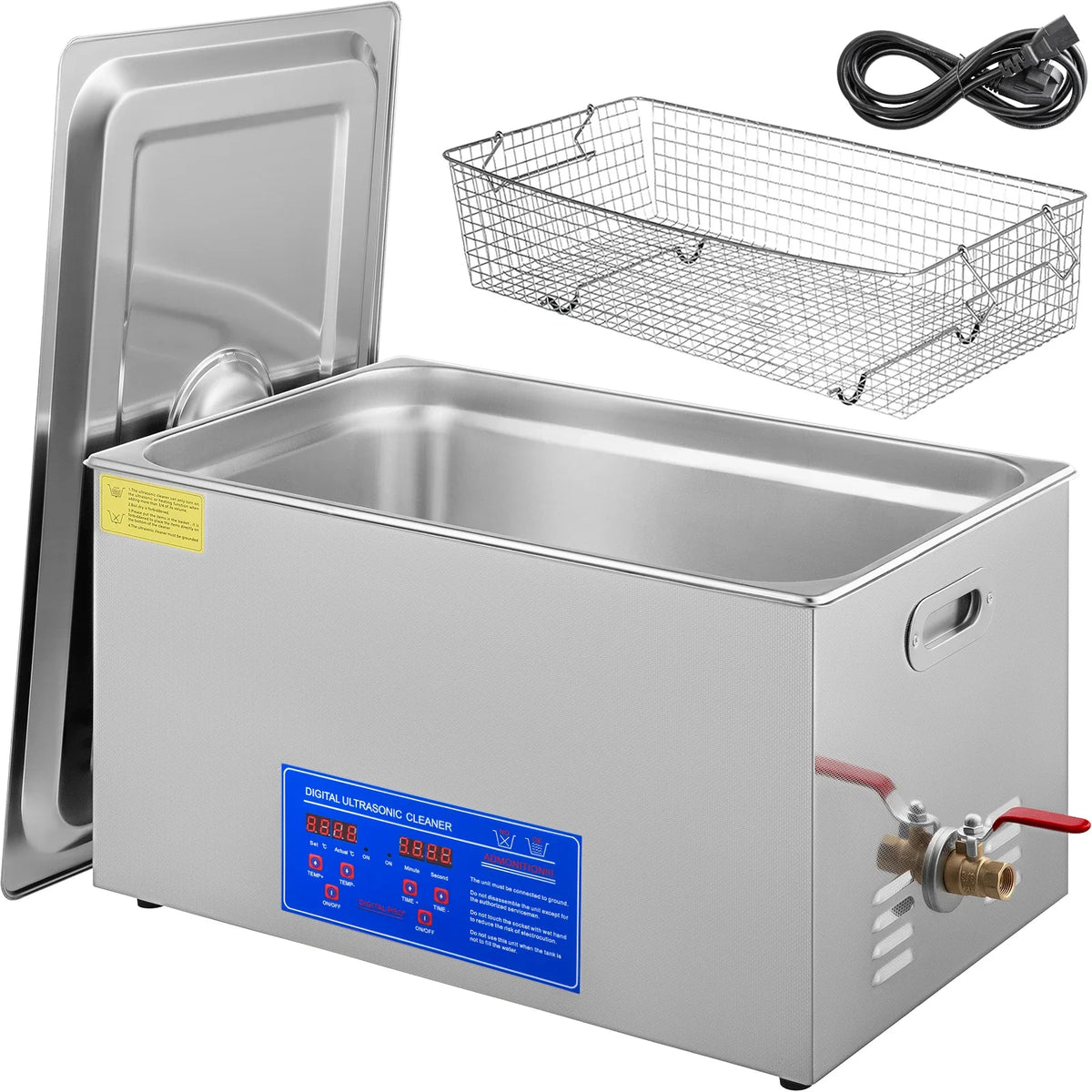 22L Ultrasonic Cleaner Machine Stainless Steel Ultrasonic Cleaning Machine Digital Heater Timer Jewelry Cleaning for Home