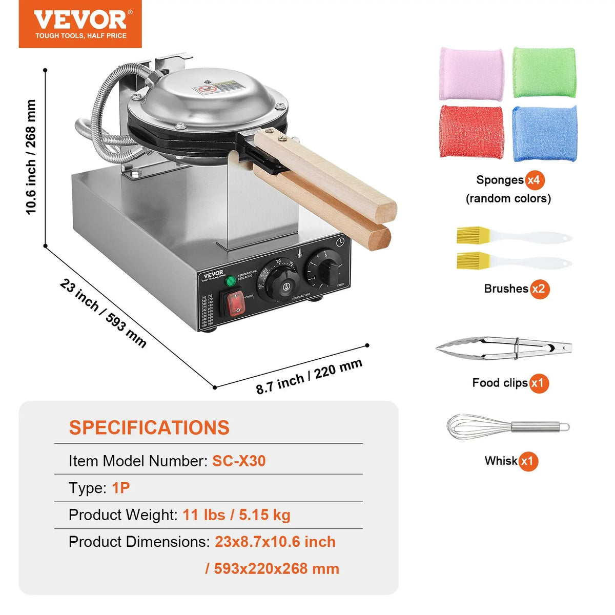 Commercial Egg Bubble Waffle Maker Egg Pancake Baker Machine Non-Stick Stainless Steel Bubble Puff Cake Snack
