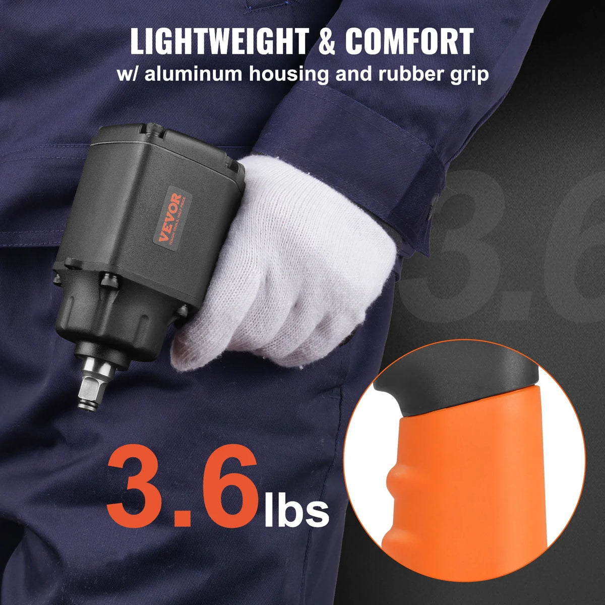 Air Impact Wrench 3/8 Inch Square Drive 690ft lbs Pneumatic Impact Gun Tire Removal Tool for Auto Repairs and Maintenance