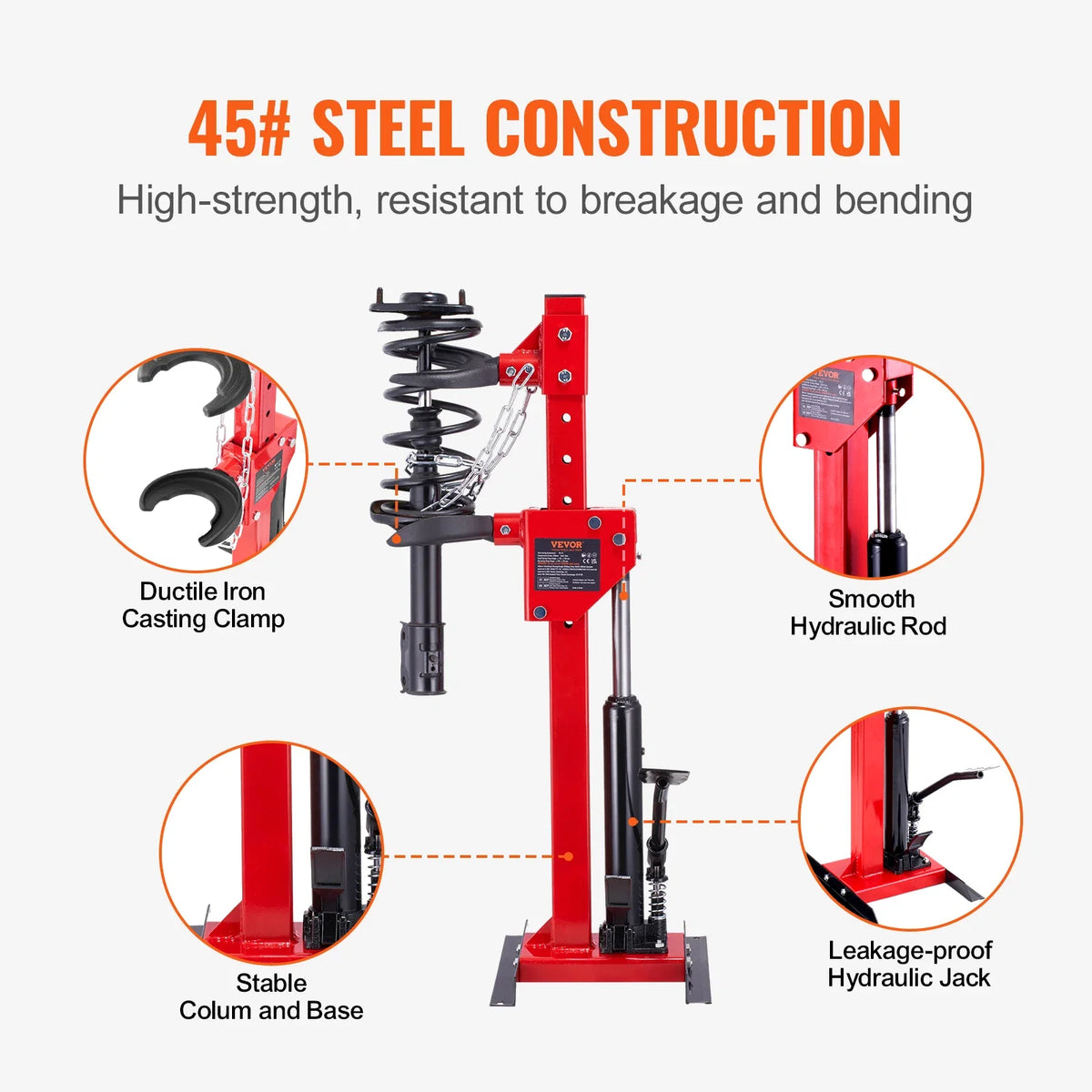 Strut Spring Compressor 4.5 Ton / 9920 LBS Hydraulic Jack 1 Ton Rated Compression Force Auto Strut Coil Spring Compressor