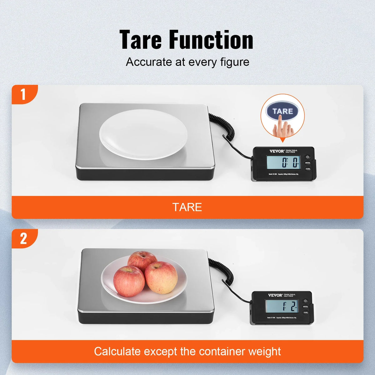 440lbs Digital Shipping Scale with Timer Tare Function HD LCD Screen Portable Package Postal Scale for Home Post Office