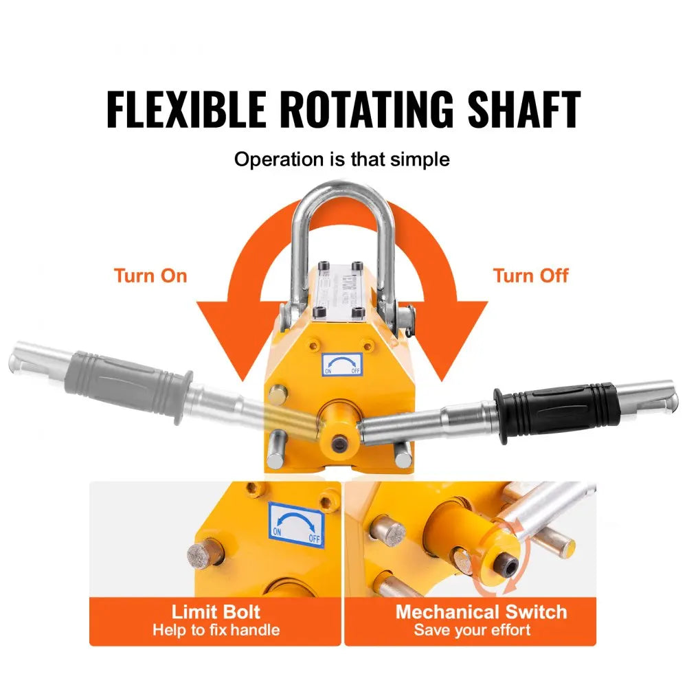Magnetic Lifter 100-2000kg Lifting Magnet with Release Permanent Lift Magnets Heavy Duty Magnet for Hoist Shop Crane Block