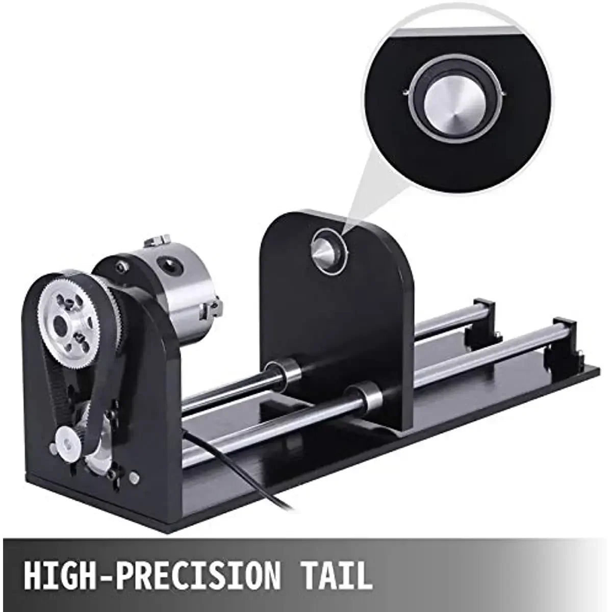CNC Router Rotary Axis with 8cm 3-Jaw 23cm Track Rotary Attachment CNC Router Axis for CO2 Laser Engraving Cutting Machine