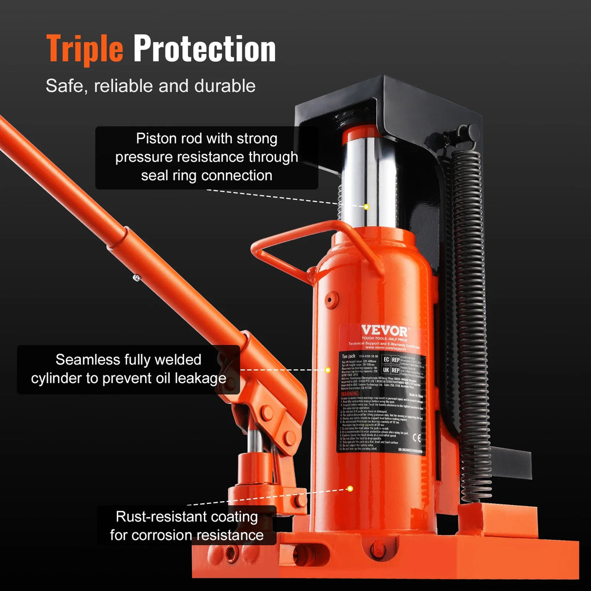5 Ton On Toe Toe Jack Lift 10 Ton On Top Lift Capacity Machine Jack Air Hydraulic Claw Jack for Machinery Industry