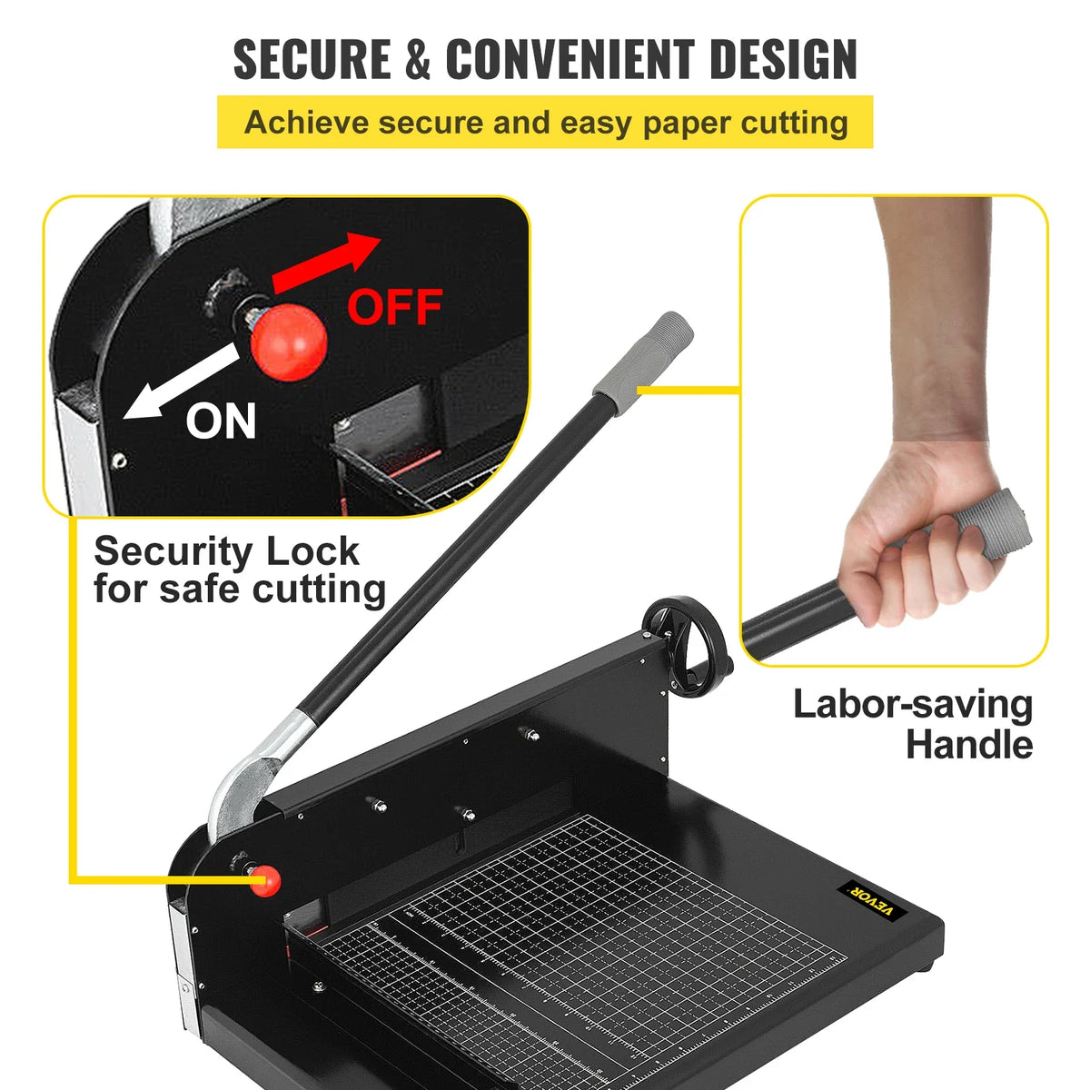 12 Inch A4 Manual Paper Cutter Guillotine Trimmer Heavy Duty 300 Sheets Shredder for Factory School Office Accessories