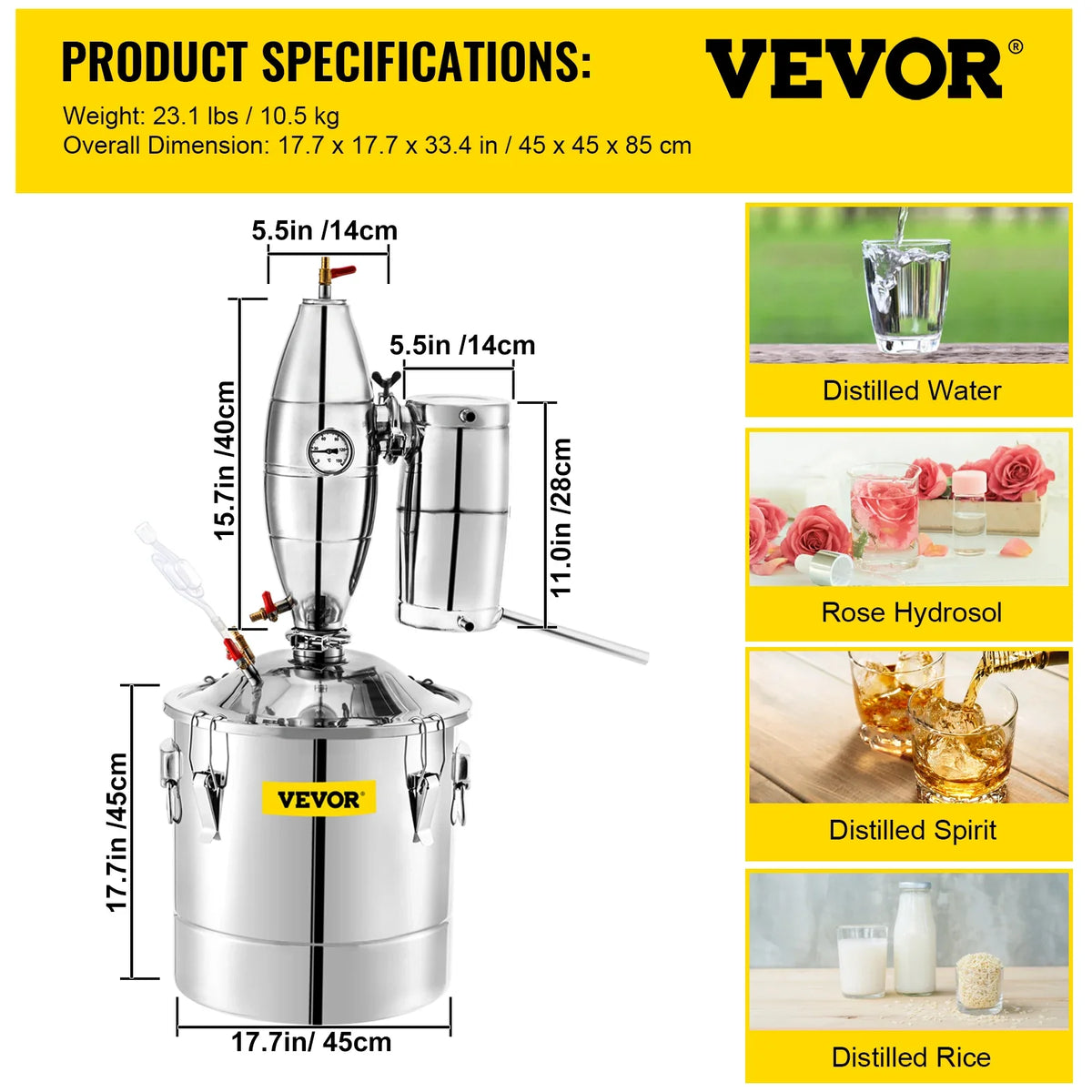20L 30L 50L 70L Alcohol Distiller Machine Beer Brewing Equipment DIY Wine Moonshine Apparatus Dispenser Kit Home Appliance
