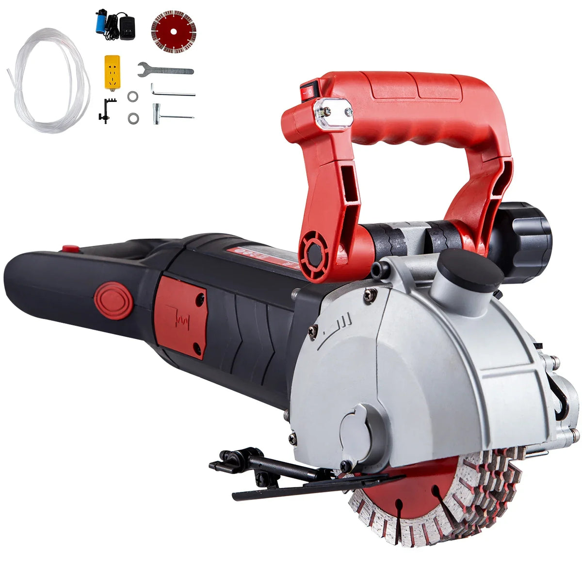 4800W Wall Slotting Machine Concrete Cutter Electric Laser Aiming Groove Slotting Machine 125mm Circular Saw Cutting Tool