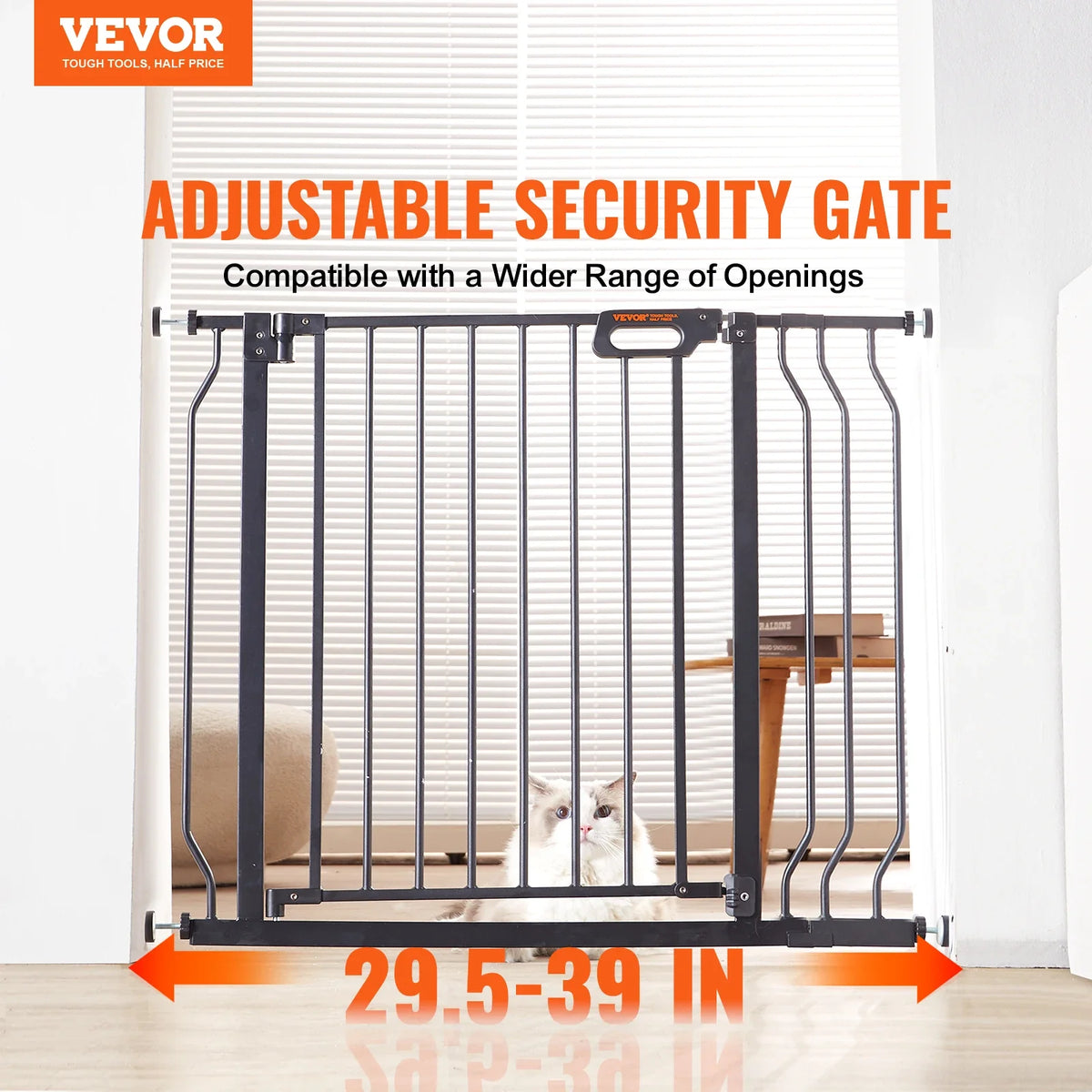 Baby Gate 29.5"-39"/ 48.4"/ 53"/ 57.8" Extra Wide 30" High Dog Gate for Stairs Doorways and House Auto Close Security Gate