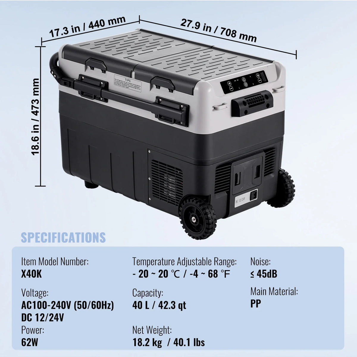 36L 40L 50L 58L 95L 115L Car Refrigerator, 12 Volt,  Dual Zone Portable Freezer, Compressor Cooler for Home Camping RV Car
