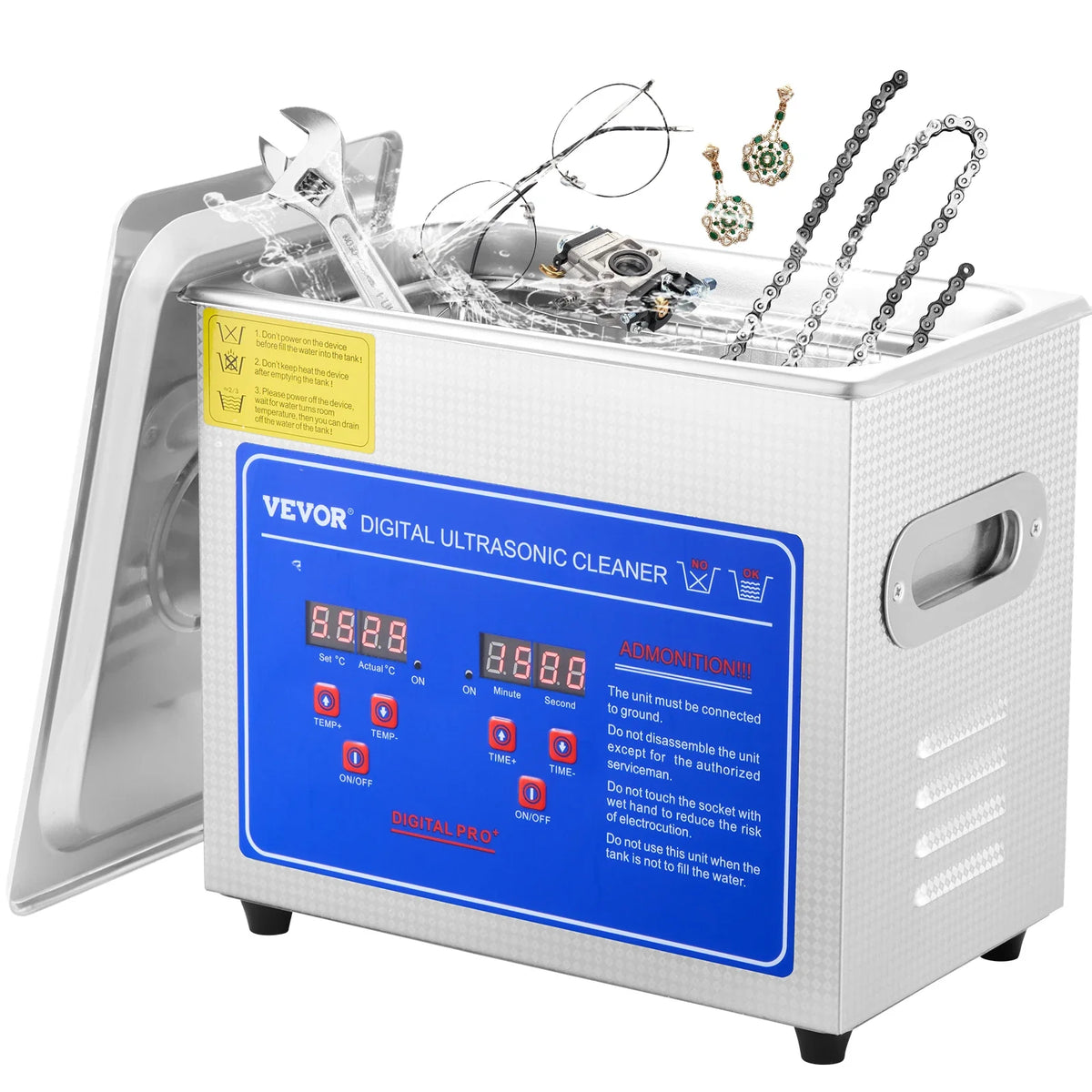 Ultrasonic Cleaner 1.3L 2L 3L 6L 10L 15L 22L 30L Lave-Dishes Portable Washing Machine Diswasher Ultrasound Home Appliances