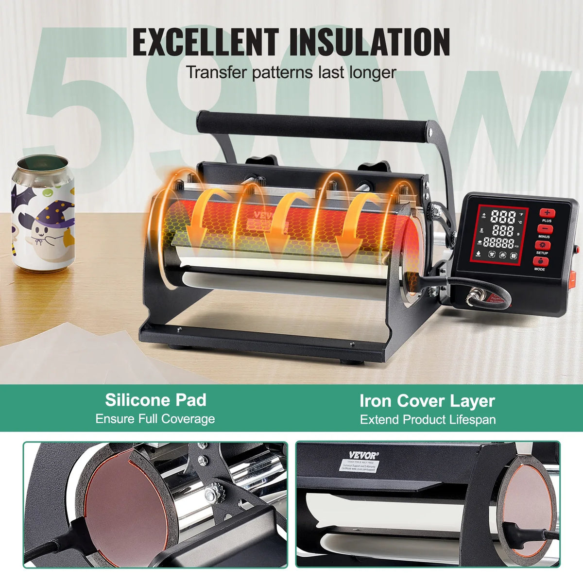 Tumbler Heat Press Machine 11-30oz Mug Press Tumbler Press with Temp and Time Setting for Sublimation Tumblers, Cups, Mugs