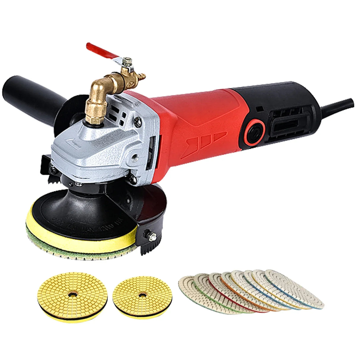 Electric Wet Stone Polisher Grinder Sander Buffing Machine Variable Speed Water Mill for Marble Granite Finish Polishing