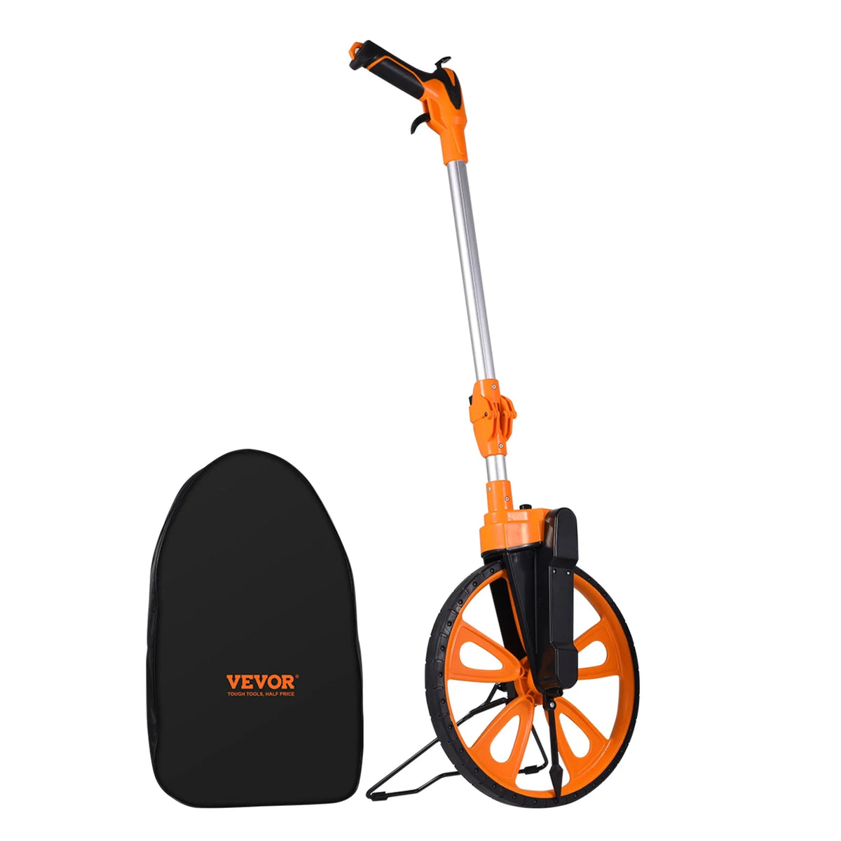 Measuring Wheel Telescoping Measure Wheel Measurement 0-9,999m with Back Bag Suitable for Lawn/Hard/Wood Road Measuring