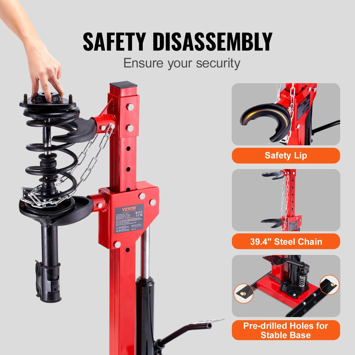 Strut Spring Compressor 4.5 Ton / 9920 LBS Hydraulic Jack 1 Ton Rated Compression Force Auto Strut Coil Spring Compressor