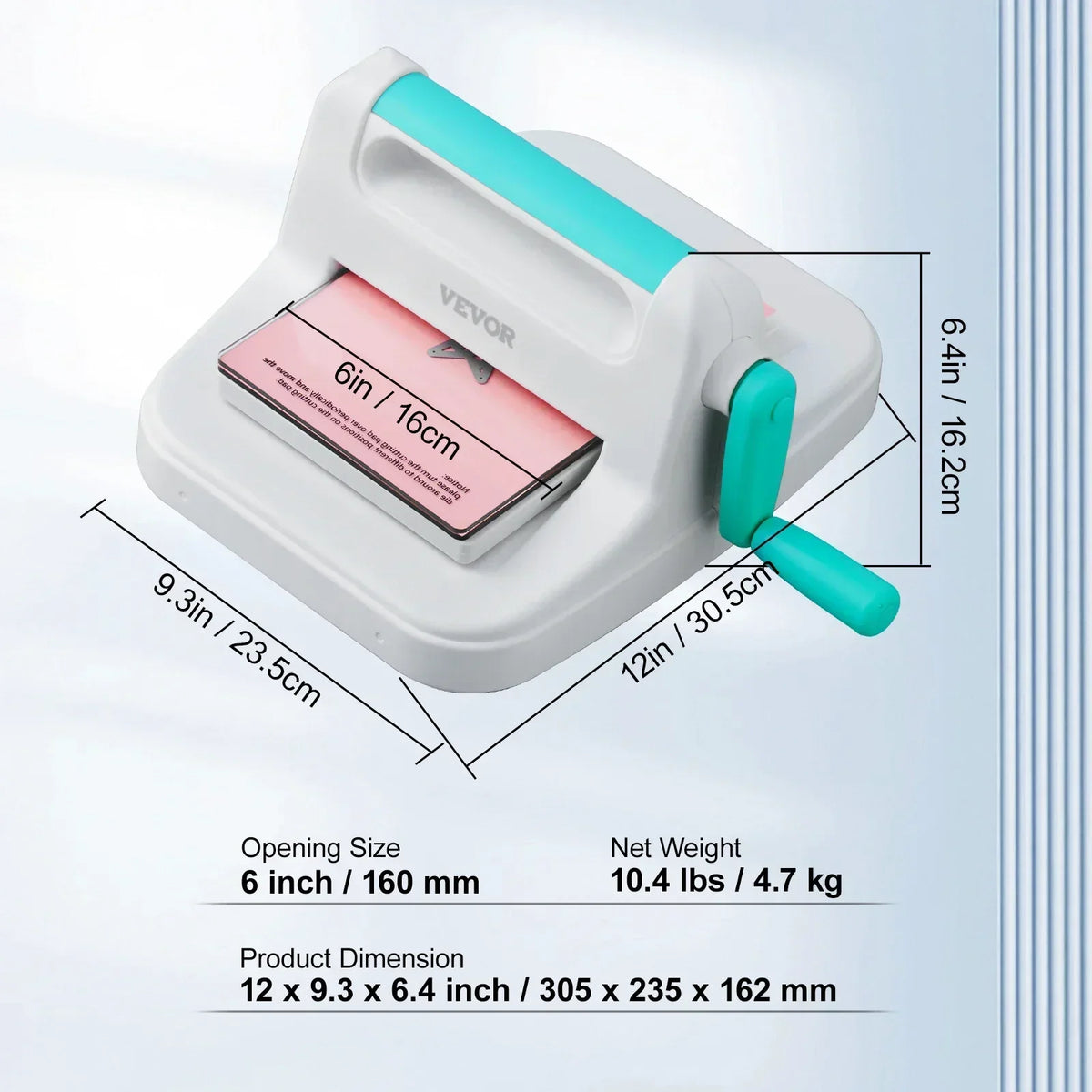 6/9in Manual Die Cutting Embossing Machine Mini Opening Scrapbooking Handmake Tools for DIY Art Craft Card Decorations