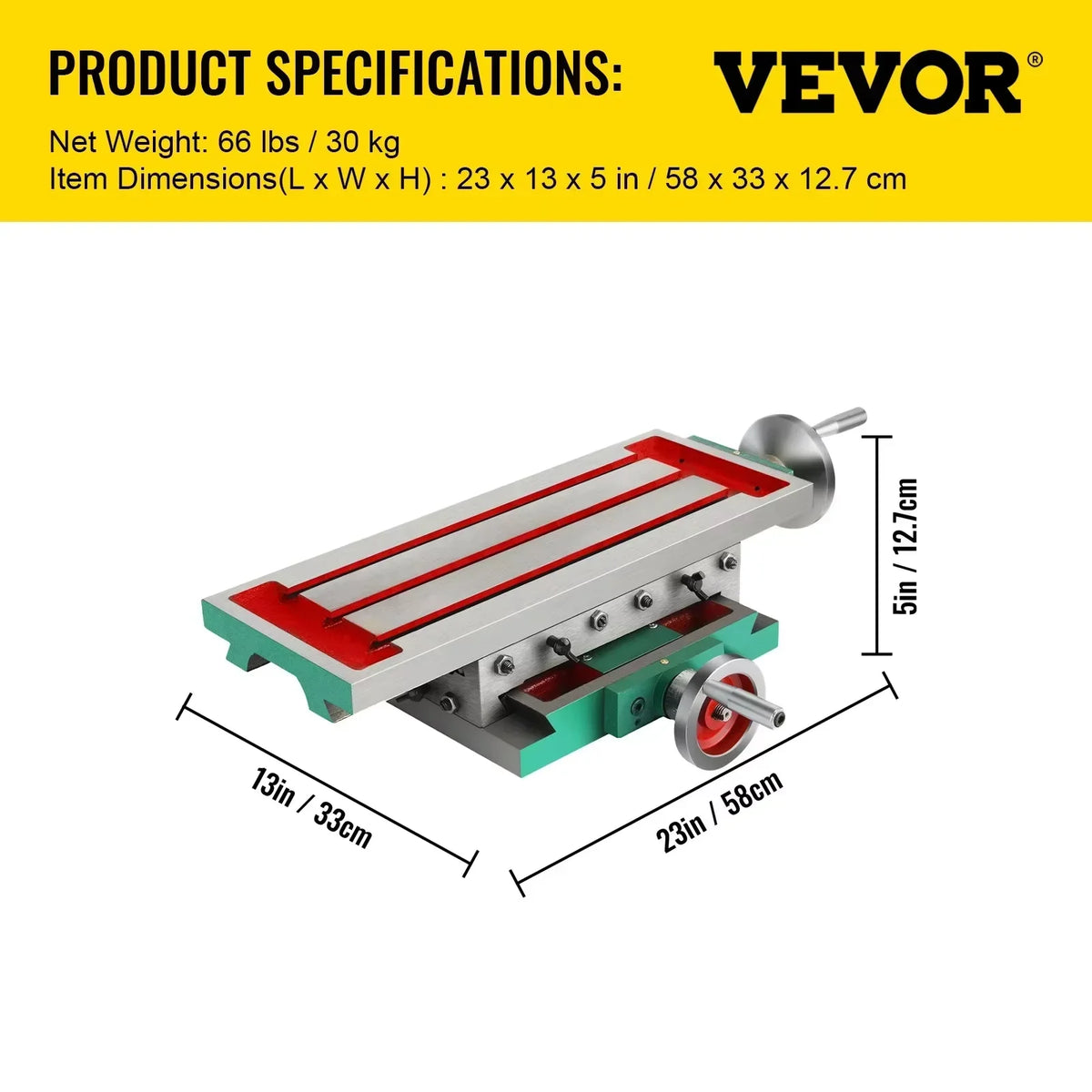 Milling Table Worktable Cross Milling Machine 17.7×6.7Inch Compound Slide Multifunction Compound 2 Axis 4 Ways Drill