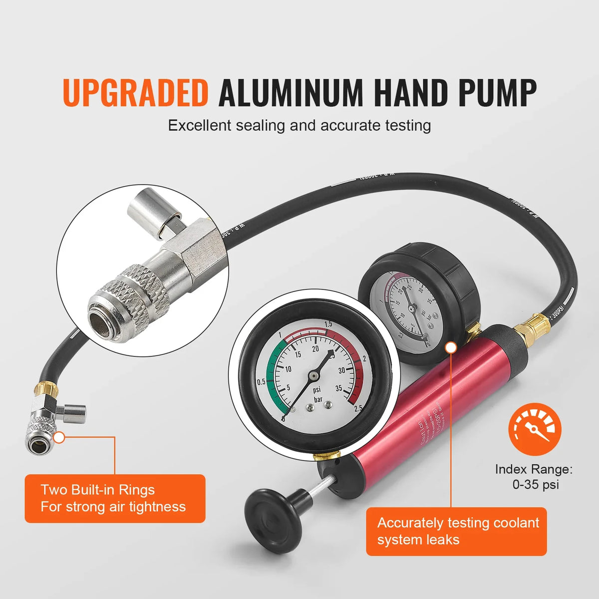 14/28 pcs Universal Radiator Pressure Tester Kit Coolant Pressure Tester Kit For Cars Motorcycles Trucks Cooling System