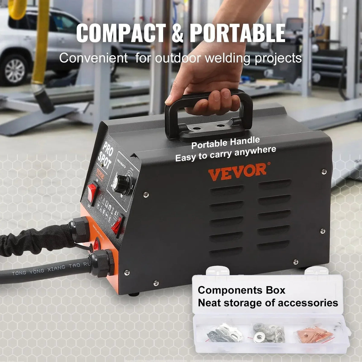 Stud Welder Dent Repair Kit 3KW Spot Welder Dent Puller with 6 Welding Modes for Car, Truck, Motorcycle Dent Repair ﻿