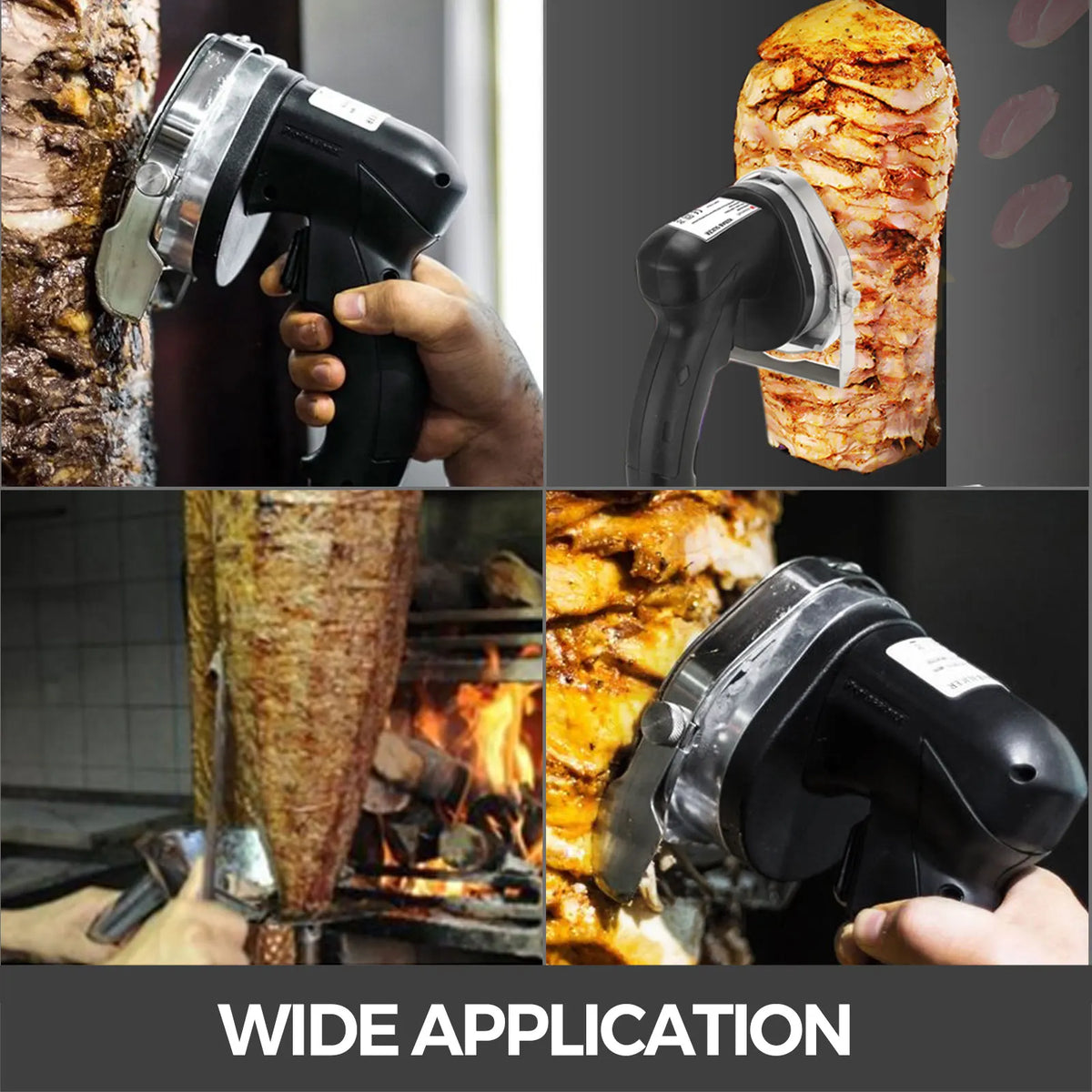 Kebab Slicer 0-8mm Electric wired Kebab Doner Knife 2 Blades Shawarma Cutter Commercial Roast Gyro Meat Cutting Machine