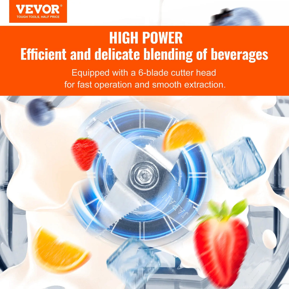 Professional Blenders, Commercial Stainless Steel 9 Speed & 5 Functions Blender for Shakes Smoothies Peree and Crush Ice