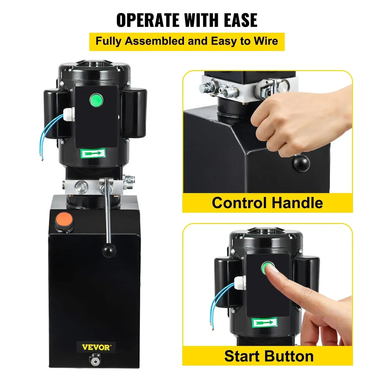 Car Jack Hydraulic Pump14 Quart Unit 3 HP 220V 2950 PSI 2 & 4 Post Lifts 3.5 Gallon Reservoir  Power Suit for Auto Repair