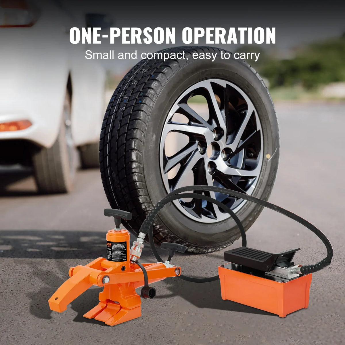 10000 PSI Tire Bead Breaker with Metal Foot Pump Heavy-duty Steel Hydraulic  Bead Breaker Tool for Tractors Trucks Buses