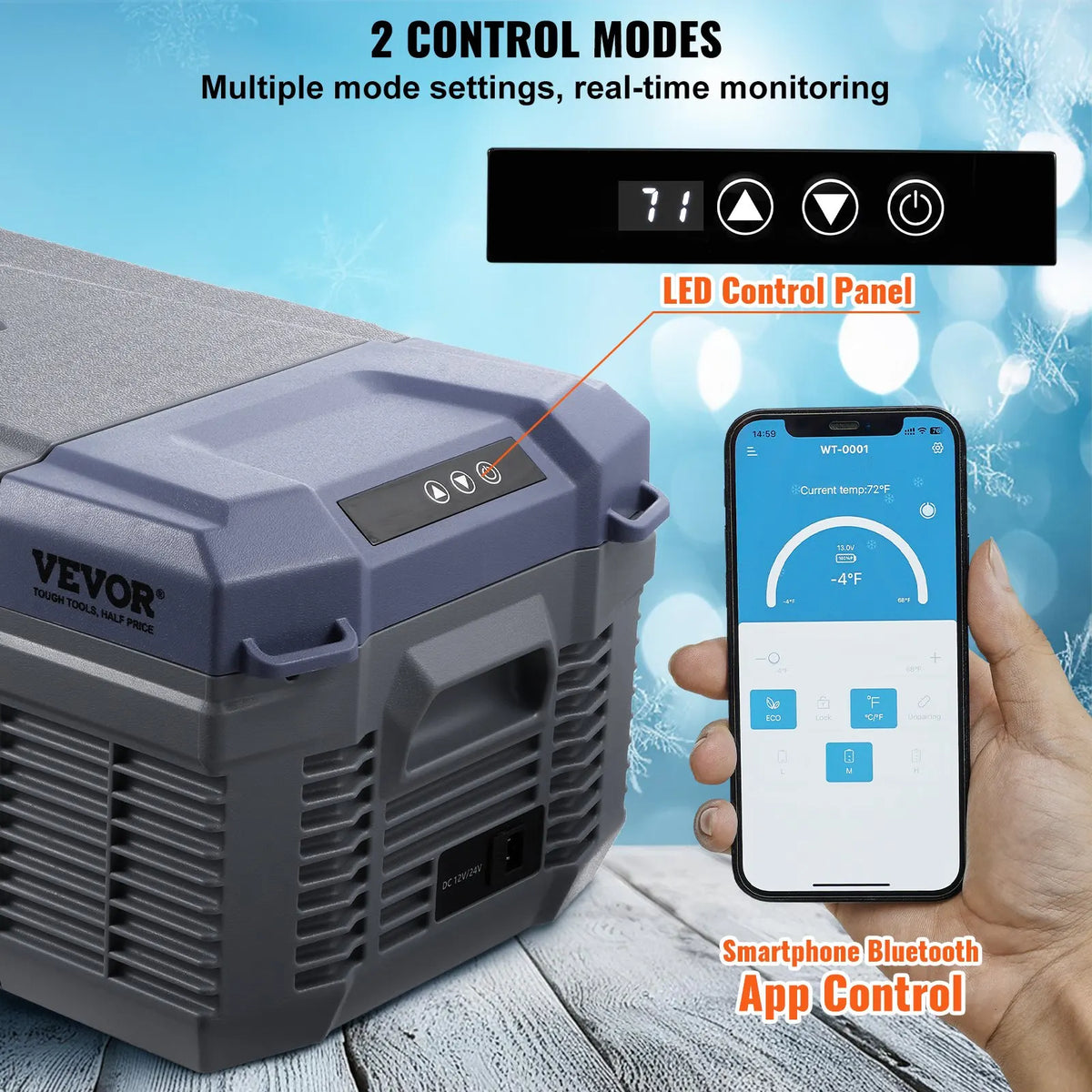 Portable Car Refrigerator Freezer Compressor 9L/12L/15L/30L/37L/45L Single Zone for Car Home for Outdoor Camping and RV