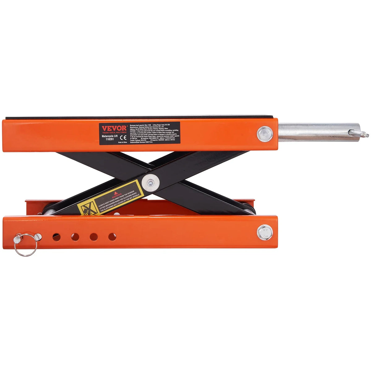 350/1100/1500 LBS Capacity Motorcycle Scissor Jack Lift with Deck Hydraulic Foot-Operated Jack Stand for ATV Dirt Bik