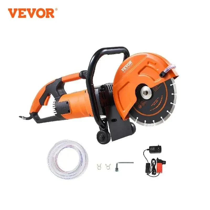 Electric Concrete Saw 9 in 1800W 15A Motor Circular Saw Cutter with 3.5 in Cutting Depth Wet/Dry Disk Saw Cutter for Stone