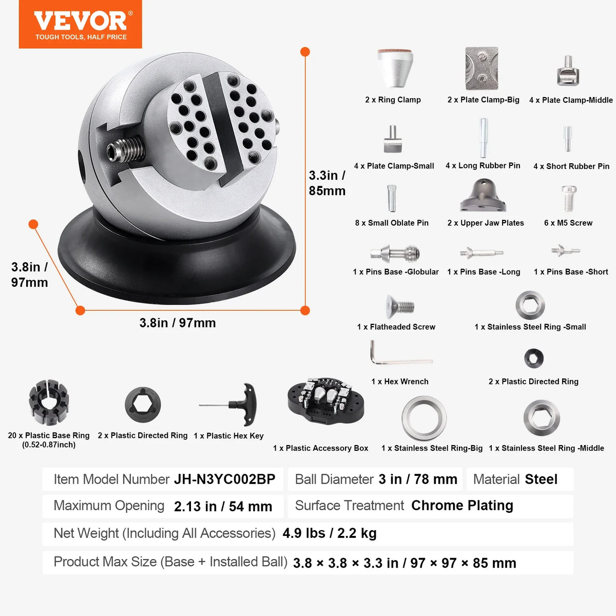 Ball Vise 3" 5" Engraving Setting Tool Standard Rotation Engraving Block Vise Attachment Jewelry Engraving Block Tools