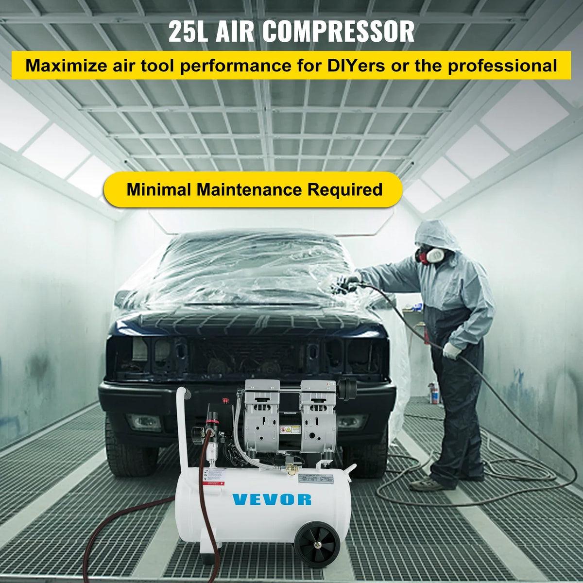 Air Compressor 6.6/11 Gal,Portable Air Compressor 1 HP, Oil Free Air Compressor Steel Tank 750W Ultra Quiet Compressor