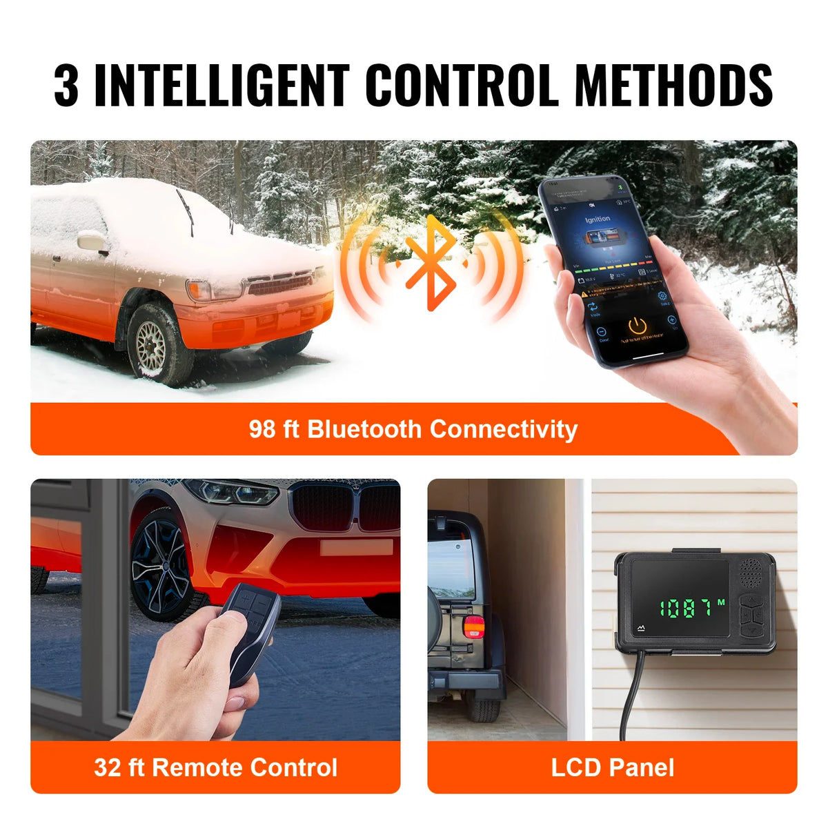 Diesel Air Heater Bluetooth App Control 12V 8KW Diesel Heater w/Remote Control LCD for RV Trailer Camper Van Boat Indoors